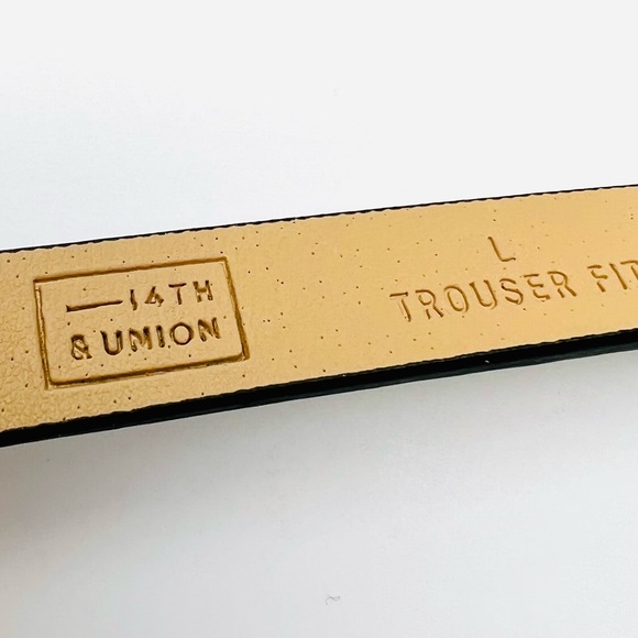 NWT 14th & UNION GOLD BUCKLE SIMULATED SNAKE LEATHER BELT - Picture 4 of 10